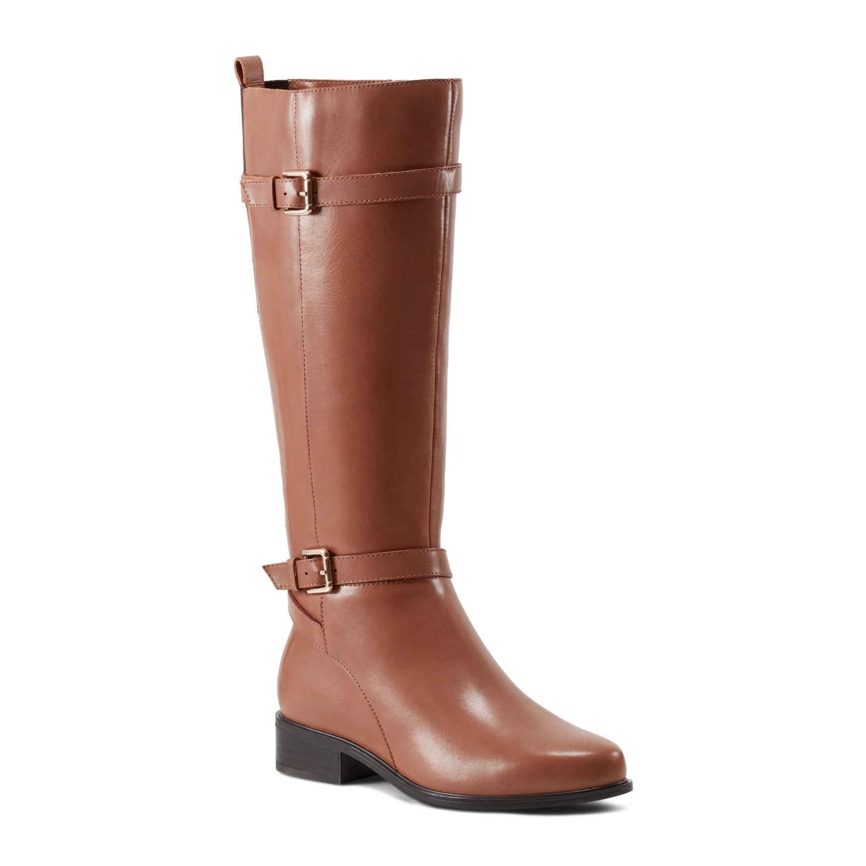 Rockport Women / Harper Riding Boot with Buckle - Medium Natural Leather