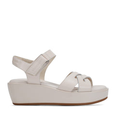 Rockport Women / Amira Strappy Open Toe Casual Wedge Sandals - Ivory