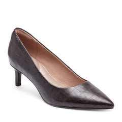 Rockport Women / Cindy Total Motion Pumps - Dark Brown Croco Leather