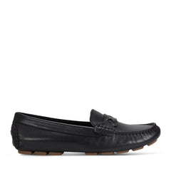 Rockport Women / Blara Almond Toe Casual Slip-on Flat Loafers - Black