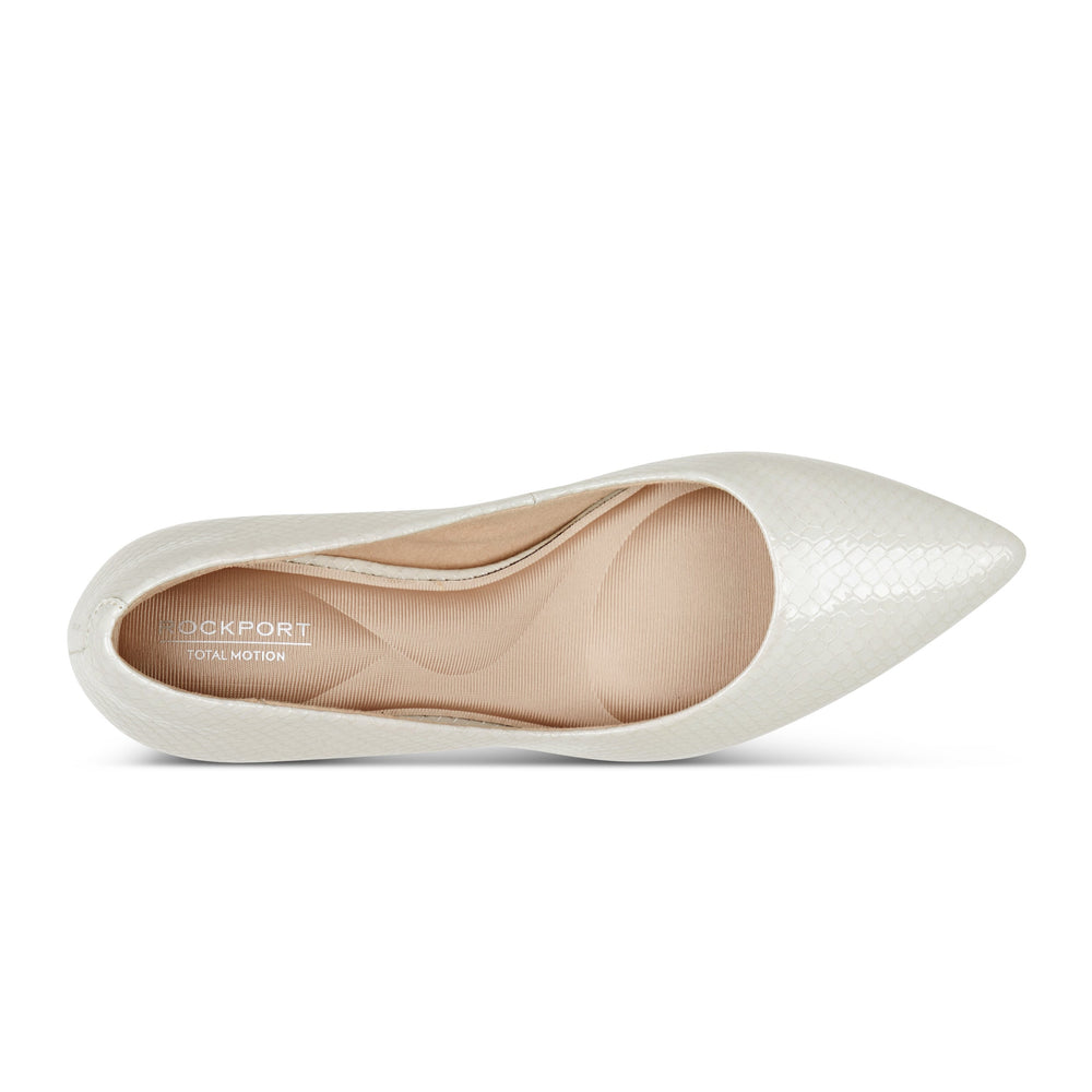 Rockport Women / Cindy Total Motion Pumps - Light Gray Leather