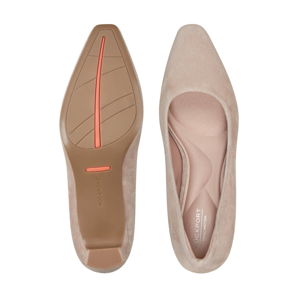 Rockport Women / Total Motion Merida Classic Dress Pumps - Taupe Suede