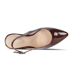 Rockport Women / Jolie Total Motion Dress Pumps - Dark Brown Croco Patent