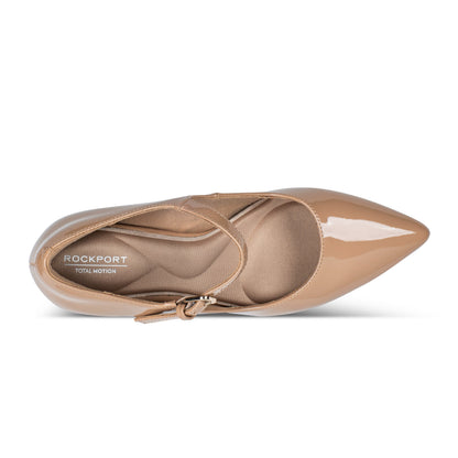 Rockport Women / Total Motion Chase Classic Mary-Jane Dress Pumps - Light Natural Patent