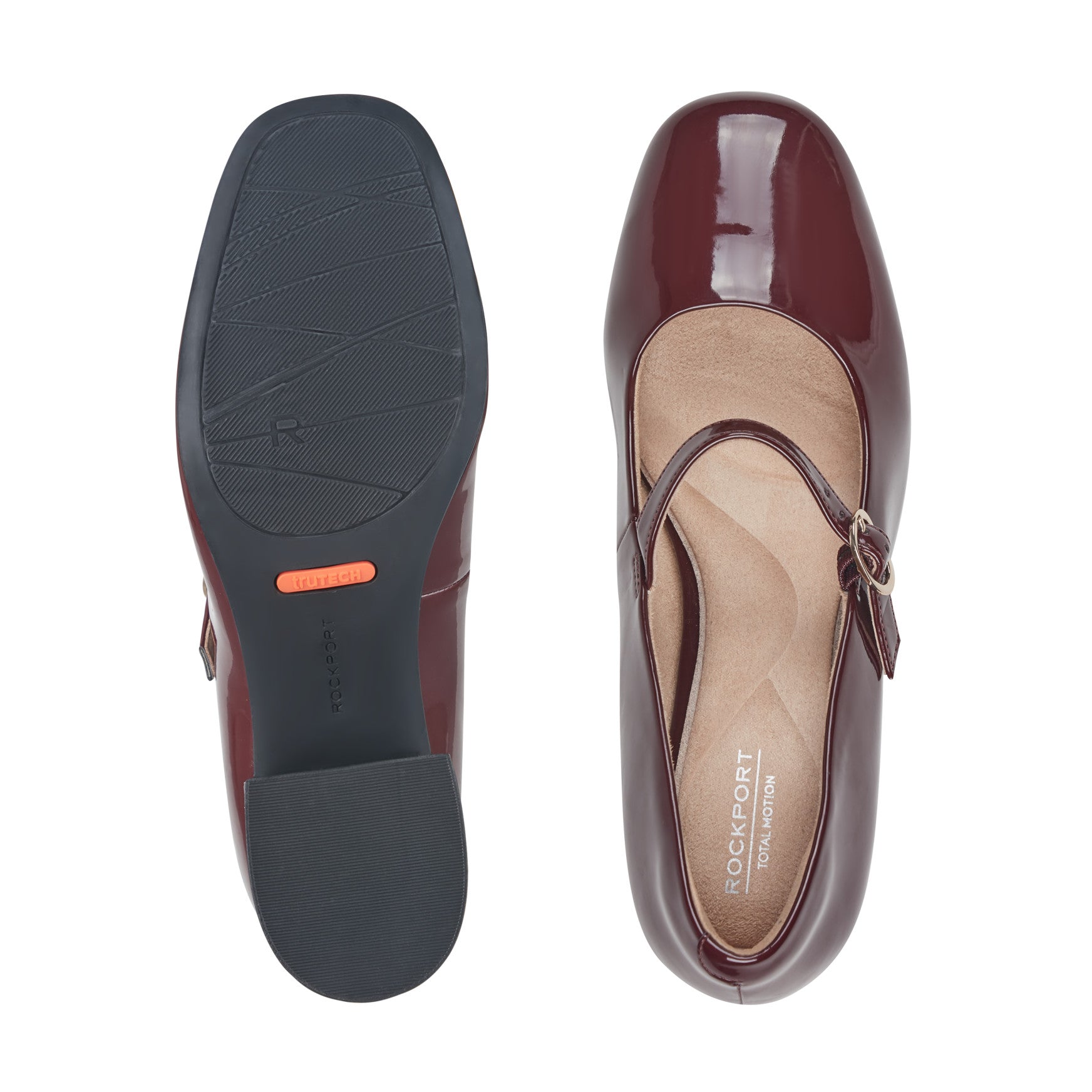 Rockport Women / Xena Block Heel Mary Jane Pumps - Dark Red