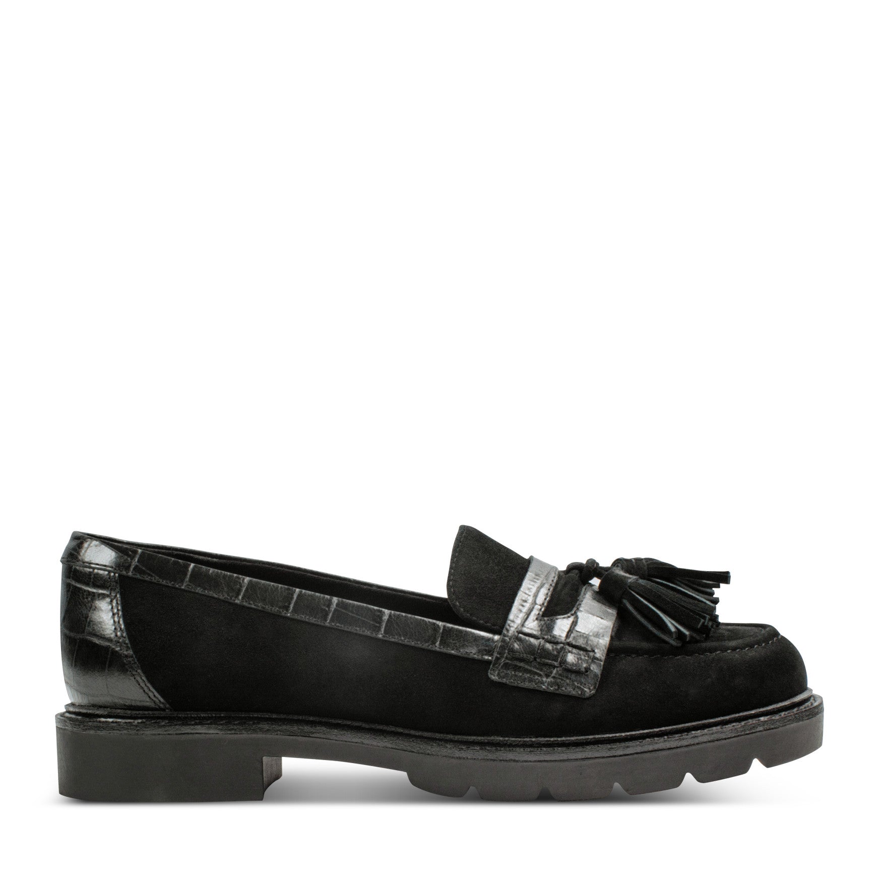 Rockport Women / Kiara Tassel Loafers - Black Suede