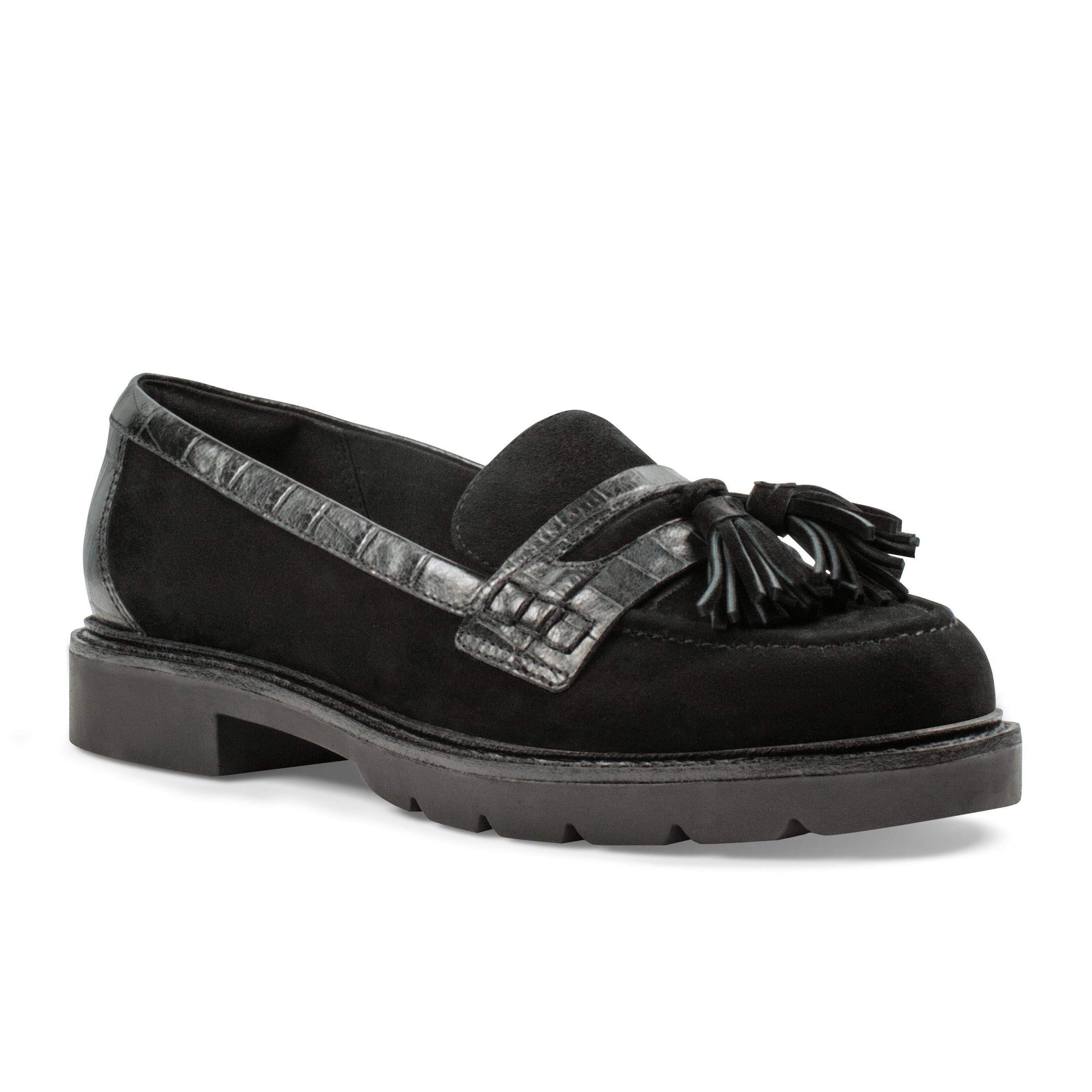 Rockport Women / Kiara Tassel Loafers - Black Suede