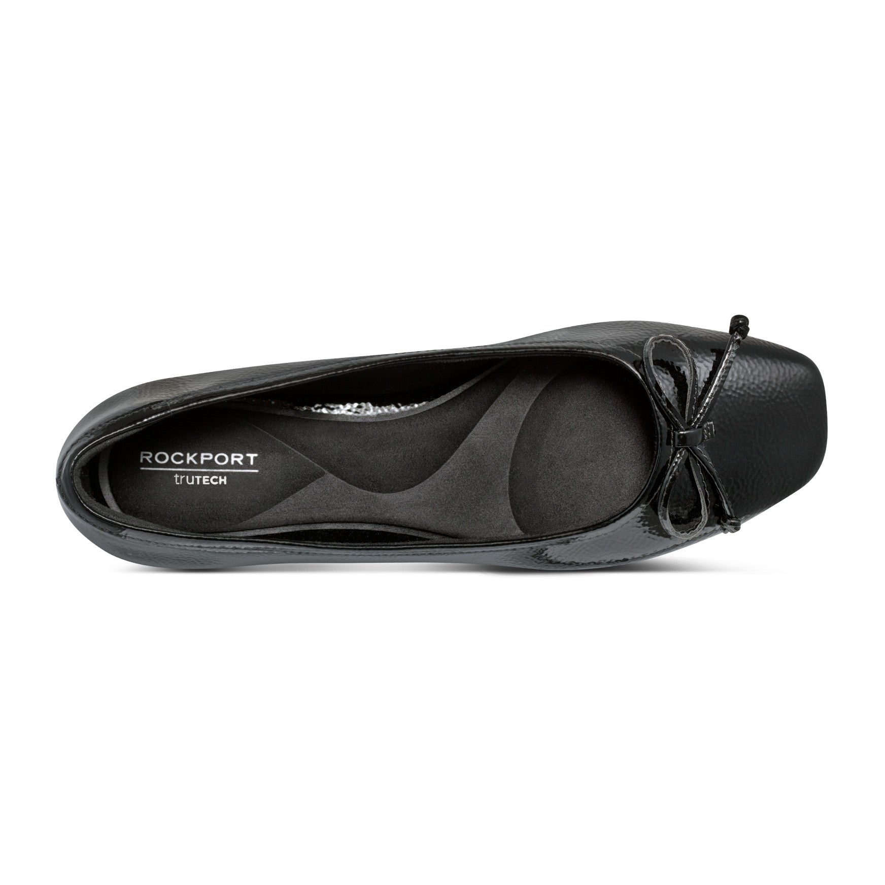 Rockport Women / Sadie Square Toe Slip-on Ballet Dress Flats - Black Patent