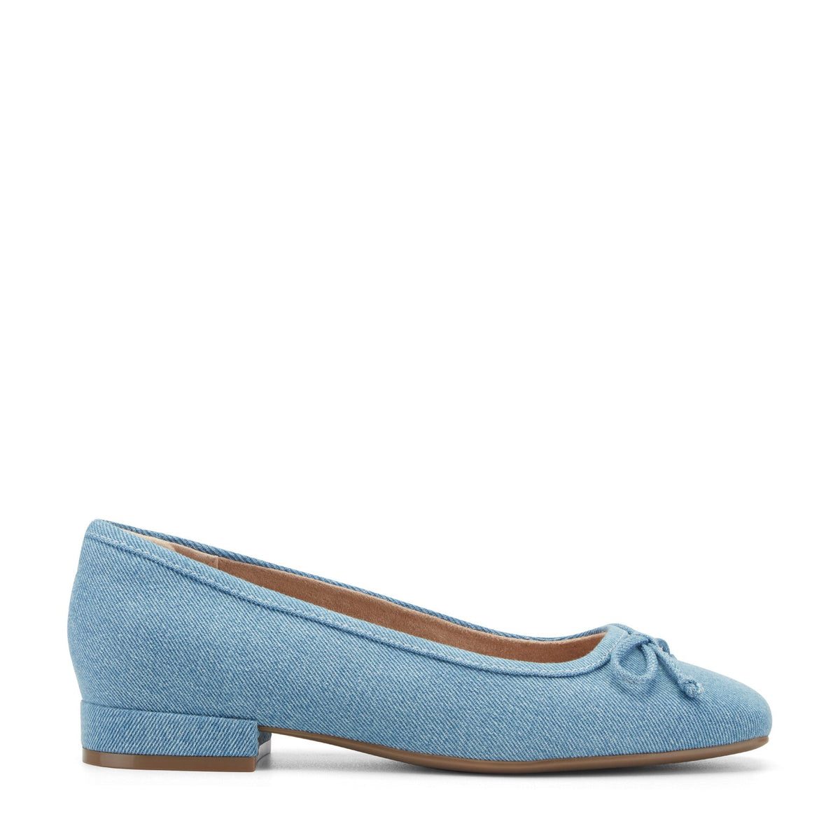 Rockport Women / Sadie Square Toe Slip-on Ballet Dress Flats - Blue Denim