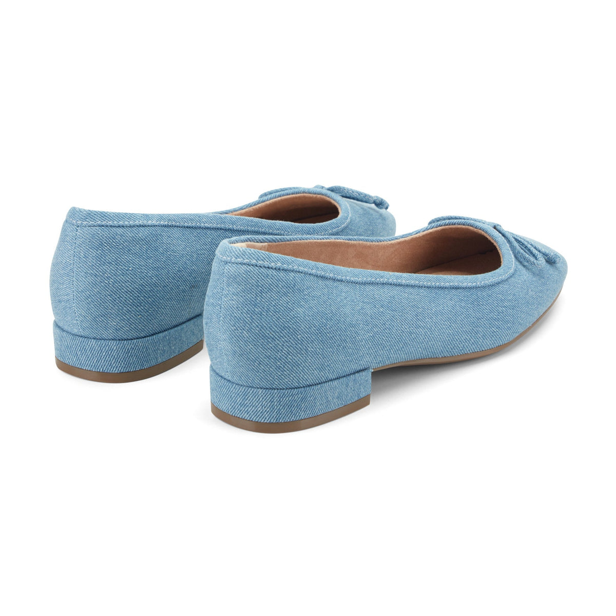 Rockport Women / Sadie Square Toe Slip-on Ballet Dress Flats - Blue Denim