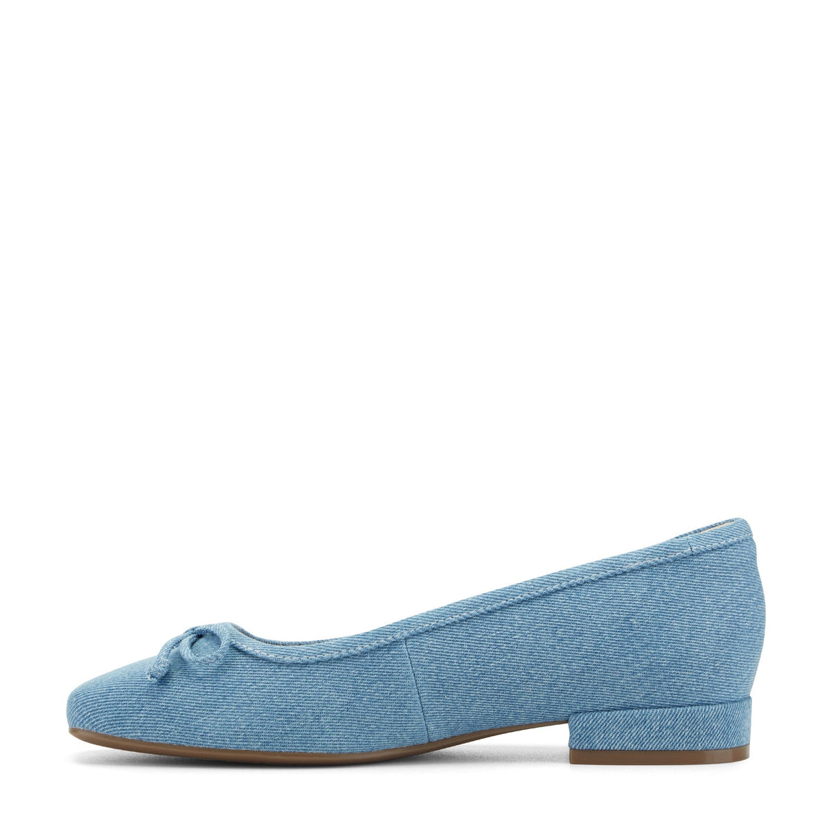 Rockport Women / Sadie Square Toe Slip-on Ballet Dress Flats - Blue Denim