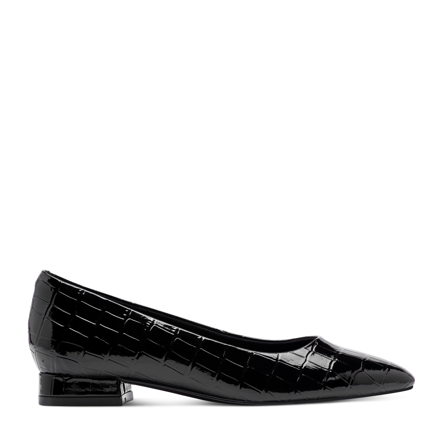 Rockport Women / Tessa Total Motion Pointy Toe Dress Flats - Black Croco Patent