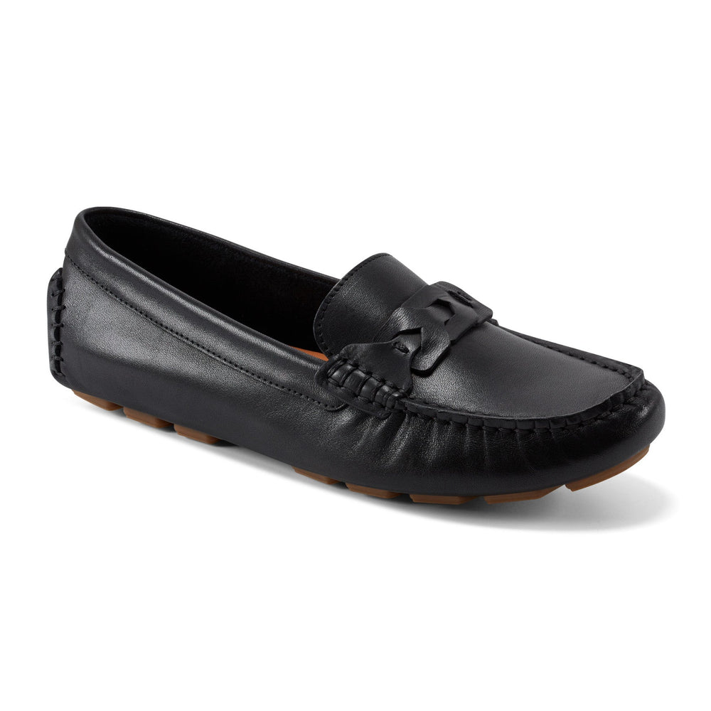Rockport Women / Blara Almond Toe Casual Slip-on Flat Loafers - Black