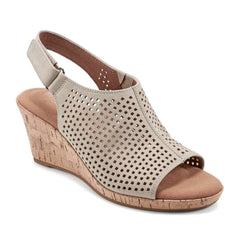 Rockport Women / Briah Perforated Slingback Sandal - Taupe Leather