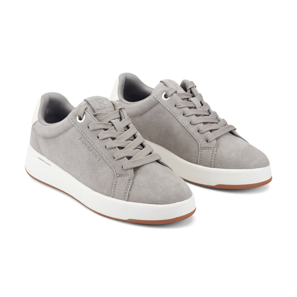 Rockport Women / ProWalker Elara Lace-up Casual Sneakers - Medium Gray Suede