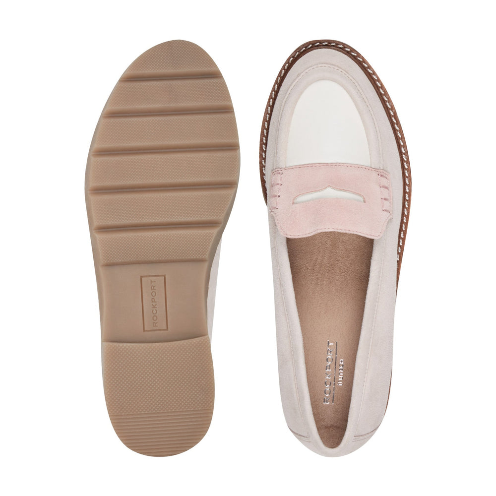 Rockport Women / Kacey Penny Loafer - Light Pink Suede