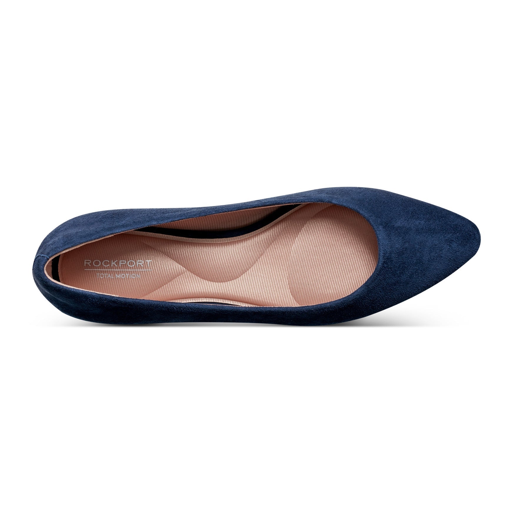 Rockport Women / Tessa Total Motion Pointy Toe Dress Flats - Dark Blue Suede