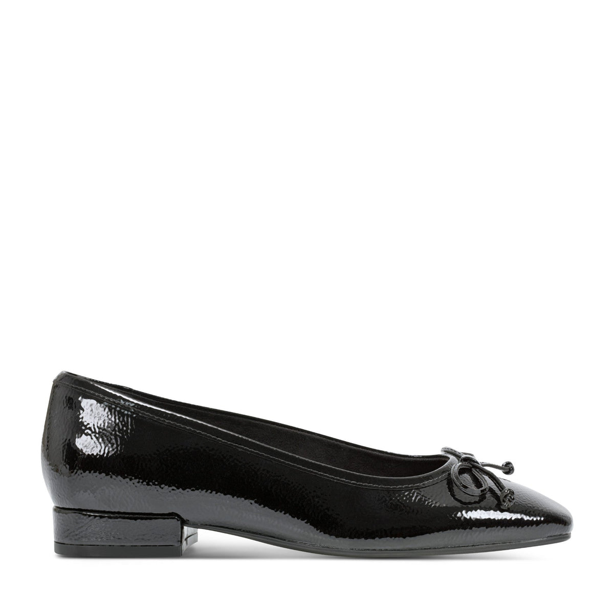 Rockport Women / Sadie Square Toe Slip-on Ballet Dress Flats - Black Patent
