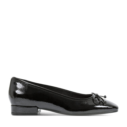 Rockport Women / Sadie Square Toe Slip-on Ballet Dress Flats - Black Patent