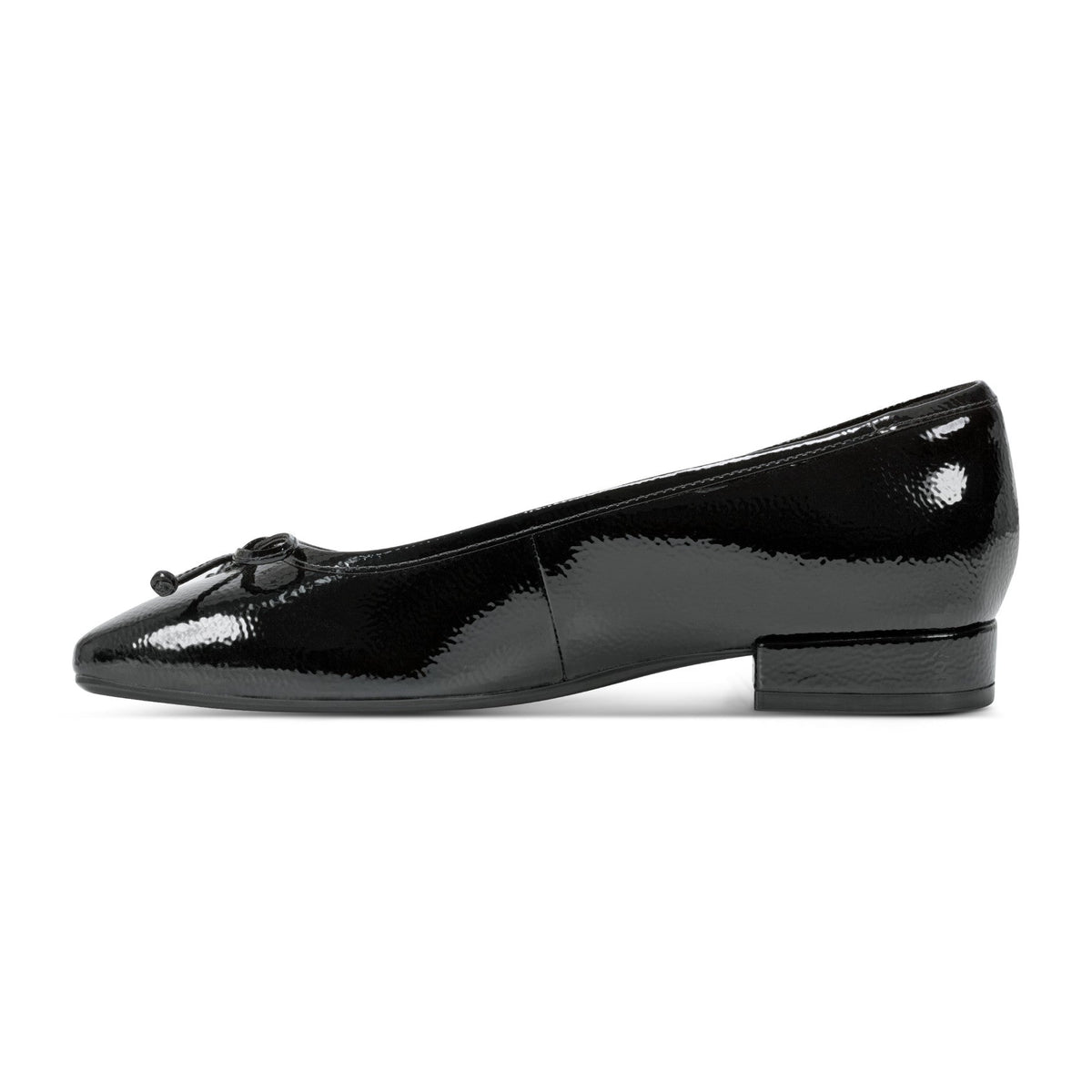 Rockport Women / Sadie Square Toe Slip-on Ballet Dress Flats - Black Patent