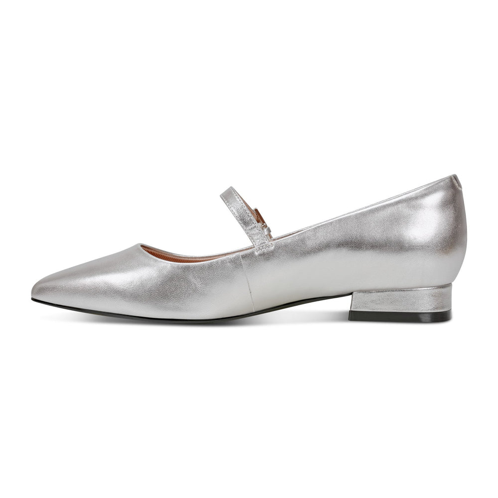 Rockport Women / Taren Total Motion Pointy Toe Dress Flats - Pewter Leather