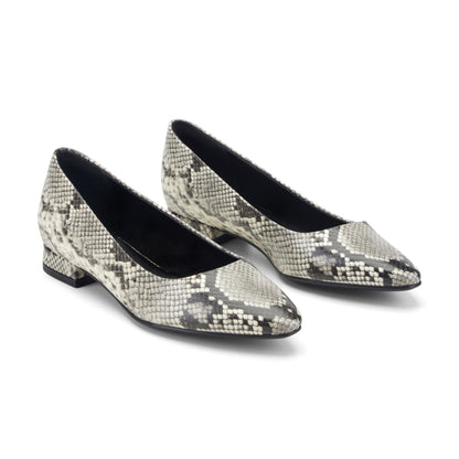 Rockport Women / Tessa Total Motion Pointy Toe Dress Flats - Black Snake Print