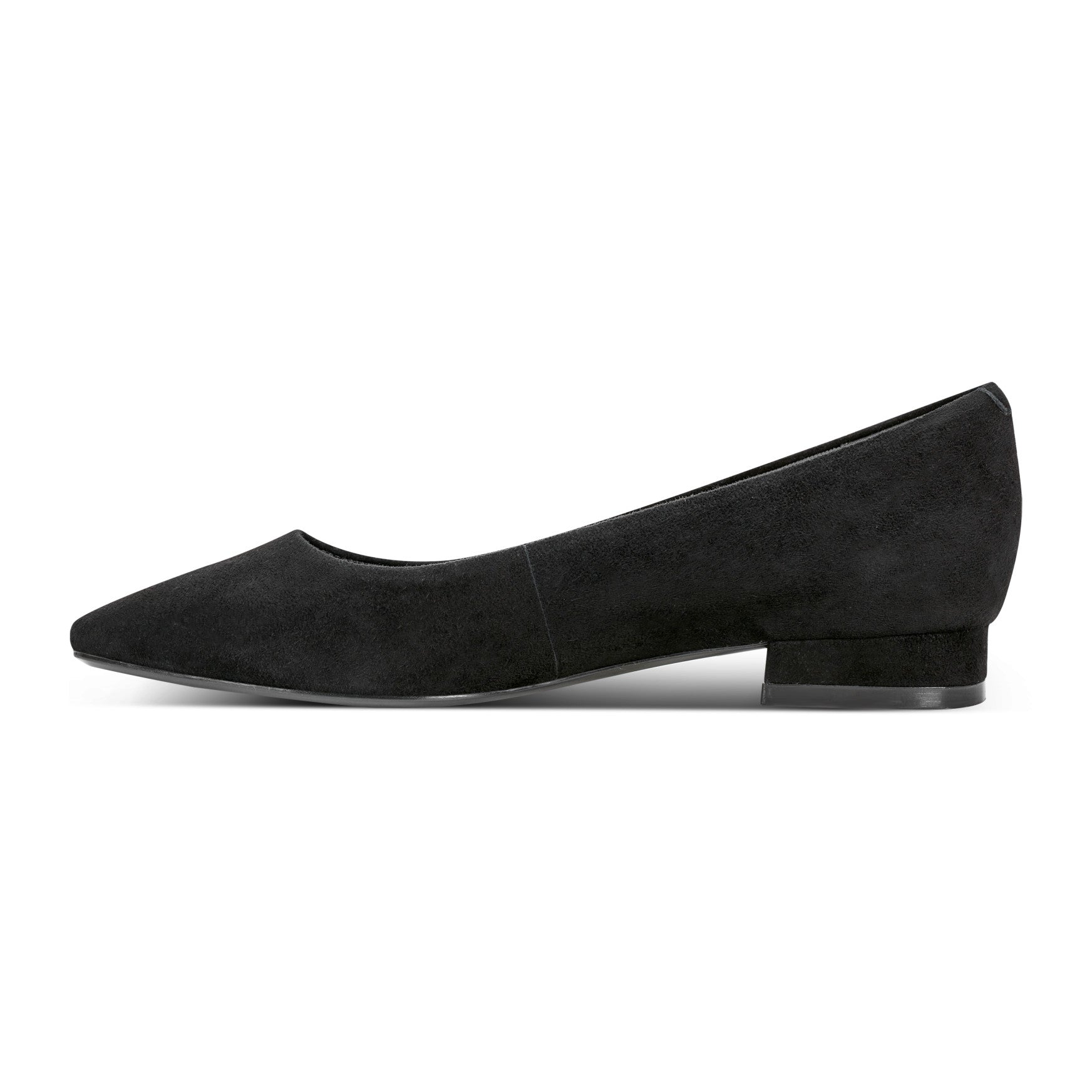 Rockport Women / Tessa Total Motion Pointy Toe Dress Flats - Black Suede